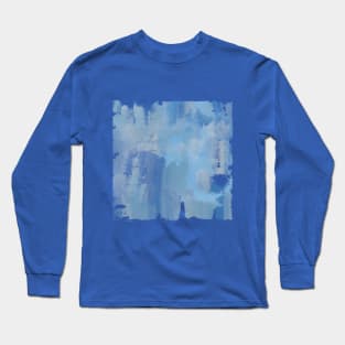 Colorful, abstract and modern design in shades of blue Long Sleeve T-Shirt